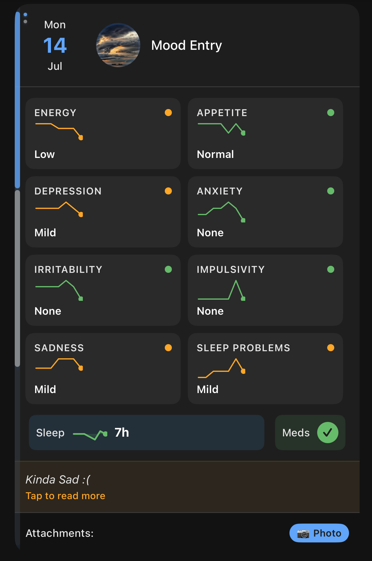 Historical Data in Dark Mode
