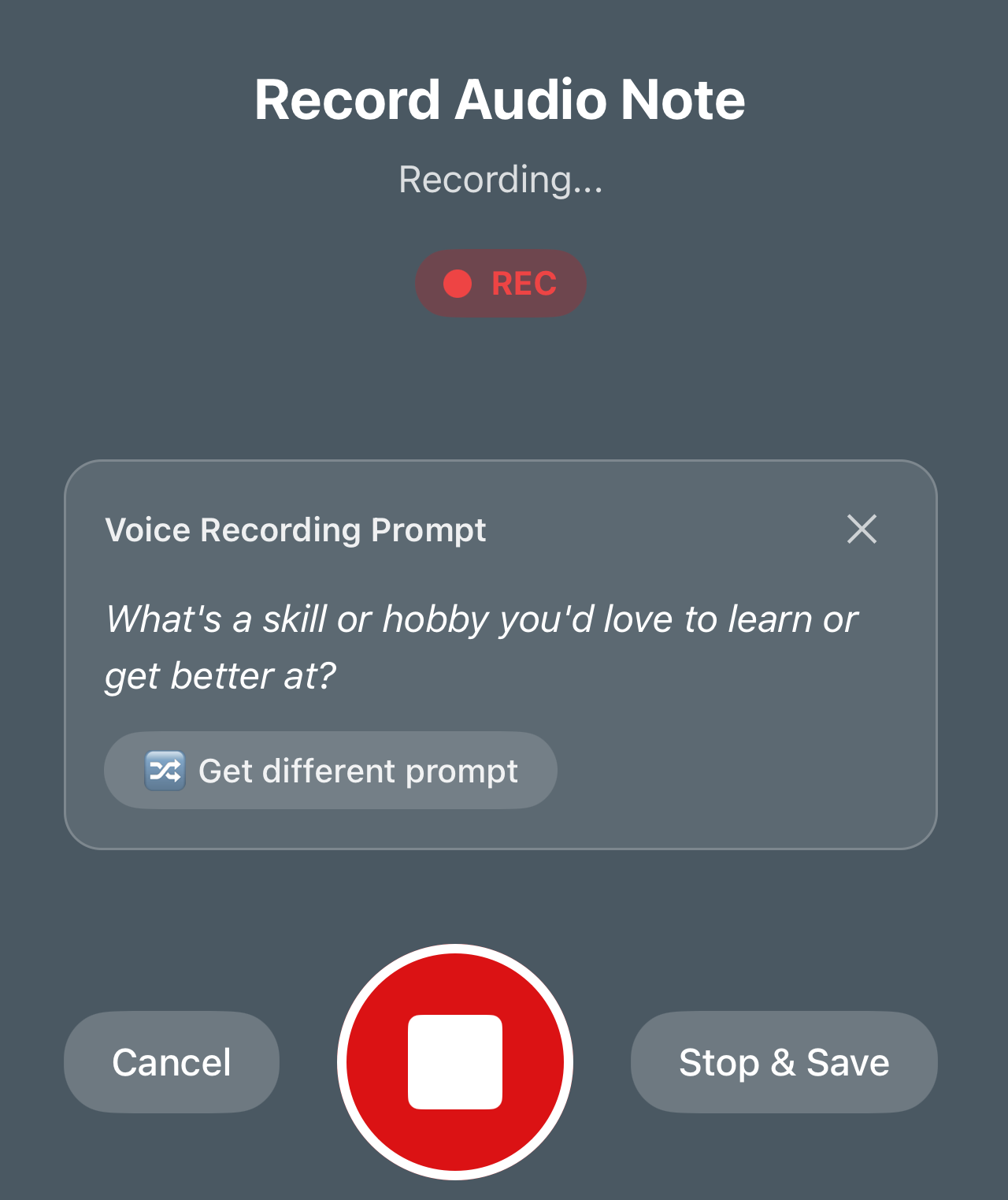 Voice Recording Interface